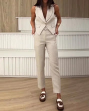 Ramona - Elegant tweedelig pak [vest + broek]