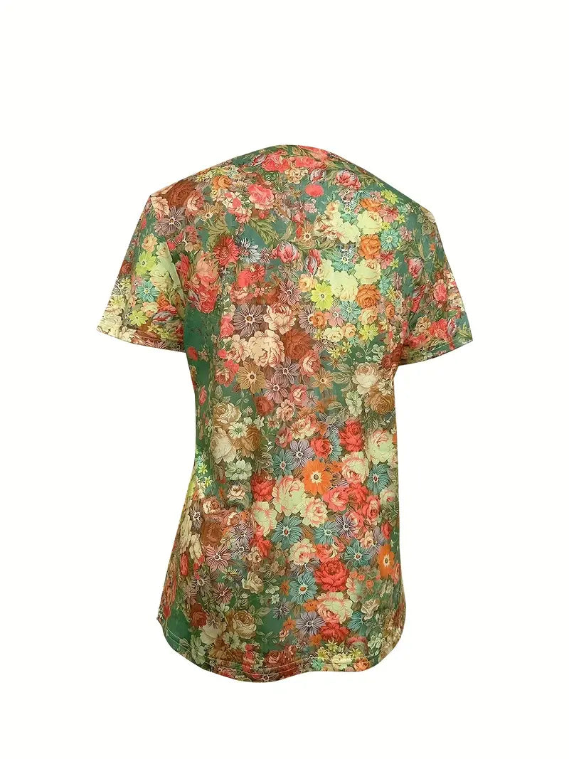 T-shirt met bloemenprint - Federica