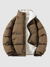 Heren Dik Puffer Fleece Gevoerd Jas - Jaxx