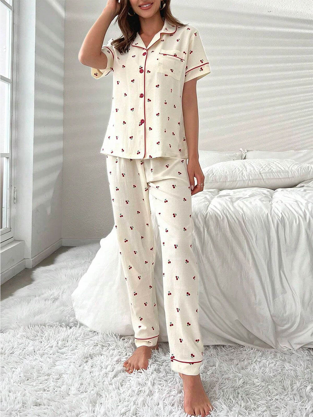 Crèmekleurige pyjama set - Maira