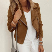 Reverssluiting blazer stijl leren jack dames - Evi