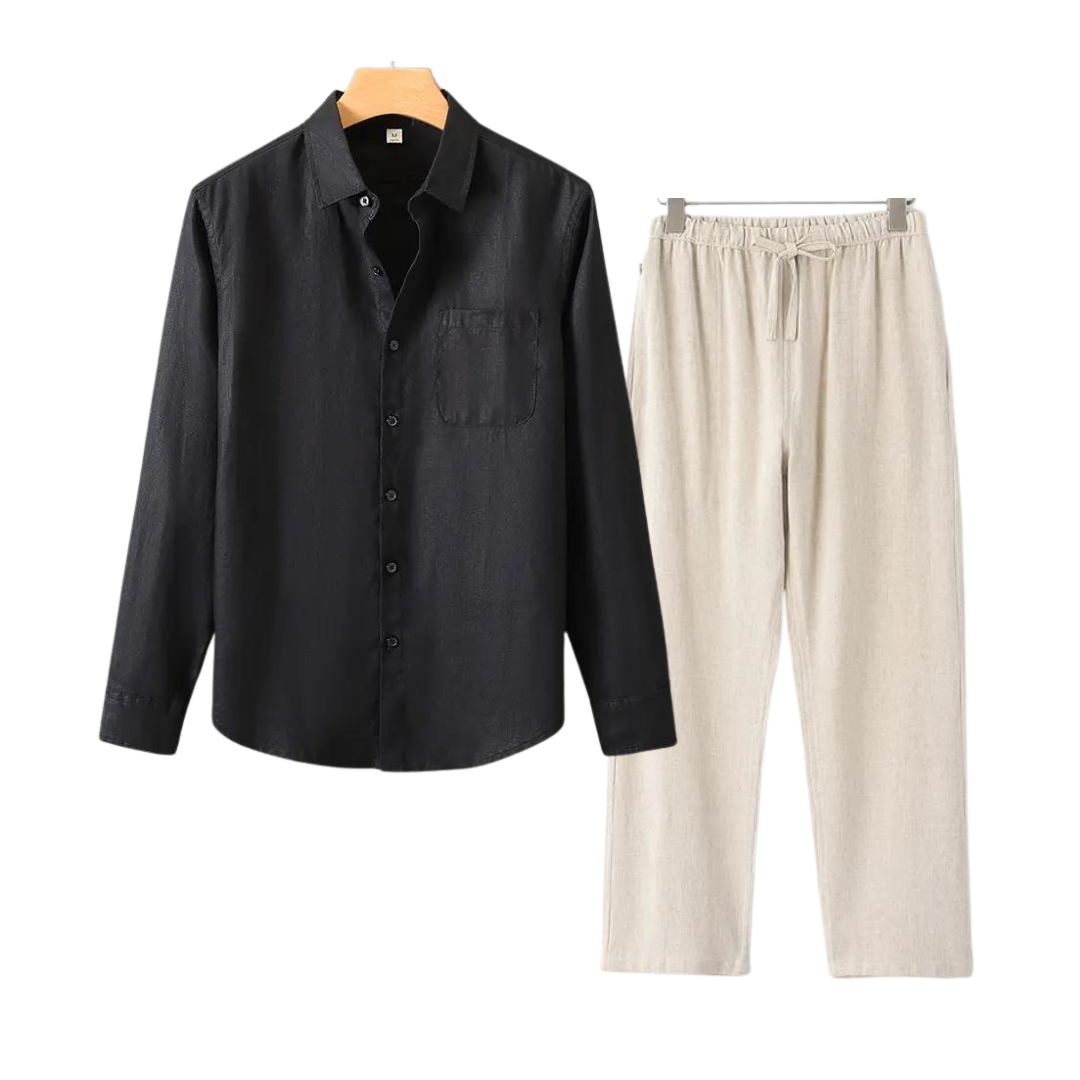 Linnen Outfit Set (Lange Mouwen) - Moro