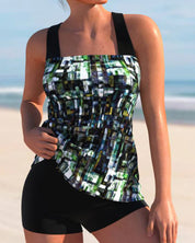 Tankini's met vierkante hals en print - Monaco