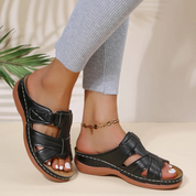 Dames Orthopedische leren open teen sandalen - Martina