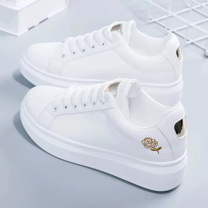 Stefani - Lente Witte Orthopedische Sneakers