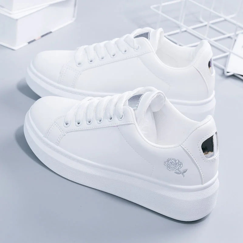 Stefani - Lente Witte Orthopedische Sneakers