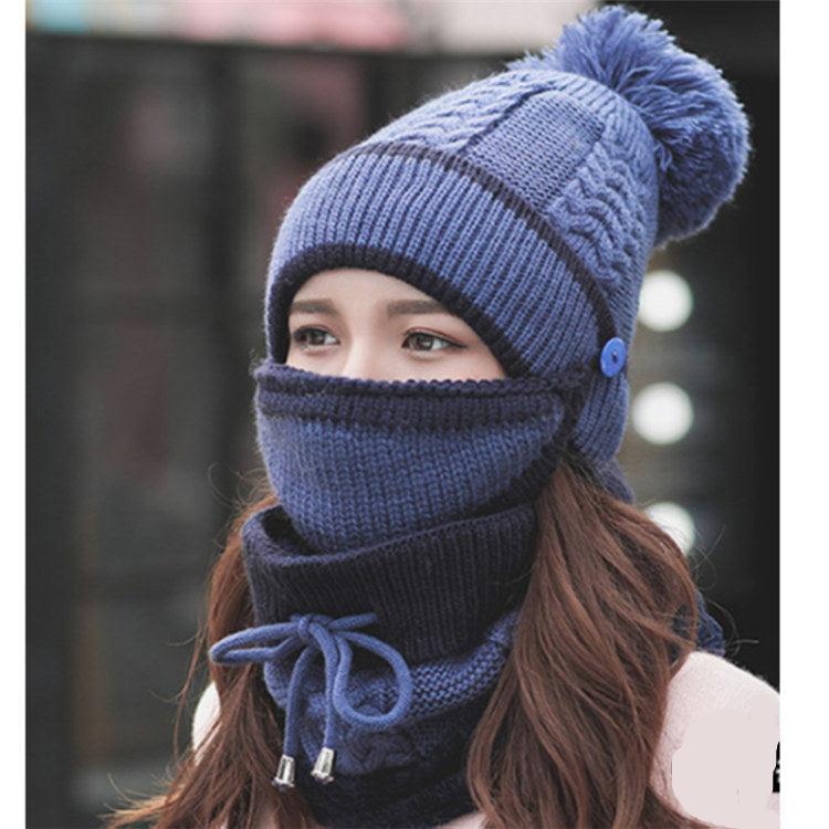 3 in 1 Wintermuts Sjaal Masker Set - Helen