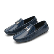 Humberto - Orthopedische leren Loafer in krokodillenstijl