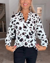 Eliana - Blouse met print en V-hals