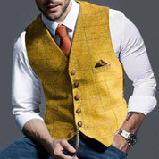 Alexander Gilet | Elegant licht geruit gilet