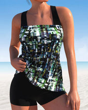 Tankini's met vierkante hals en print - Monaco