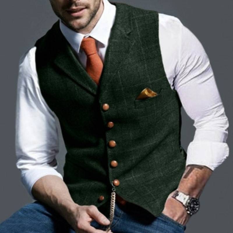 Alexander Gilet | Elegant licht geruit gilet