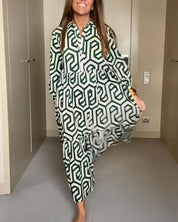 Zini - Jurk met geometrische print met negen punten