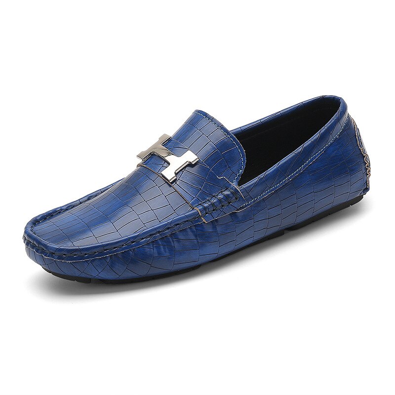 Humberto - Orthopedische leren Loafer in krokodillenstijl