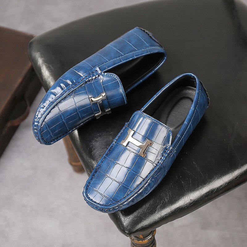 Humberto - Orthopedische leren Loafer in krokodillenstijl