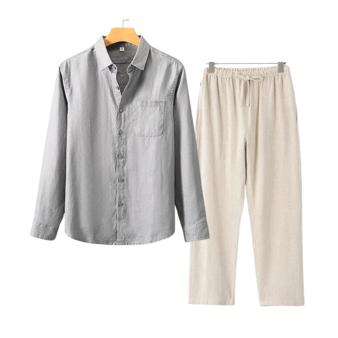 Linnen Outfit Set (Lange Mouwen) - Moro