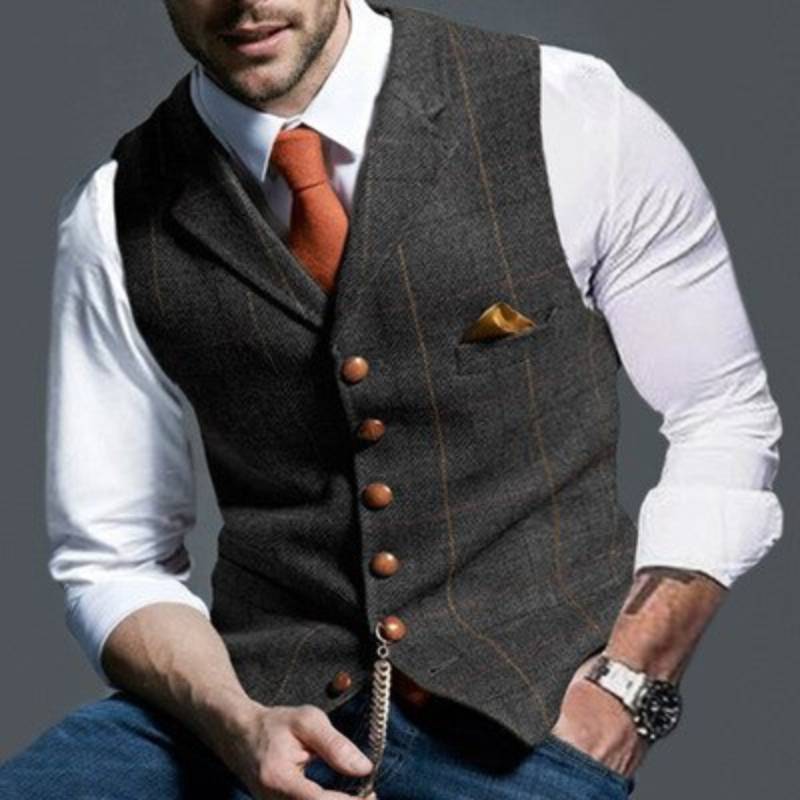 Alexander Gilet | Elegant licht geruit gilet