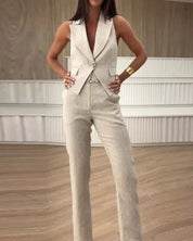 Ramona - Elegant tweedelig pak [vest + broek]