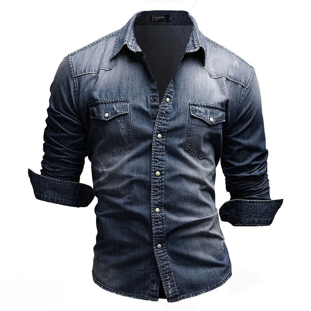 Elegante denim overhemd - Isaac