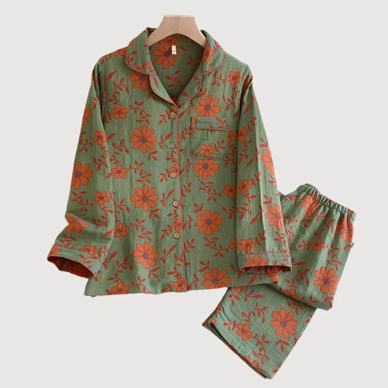 Katoenen pyjamaset met bloemenprint - Frances