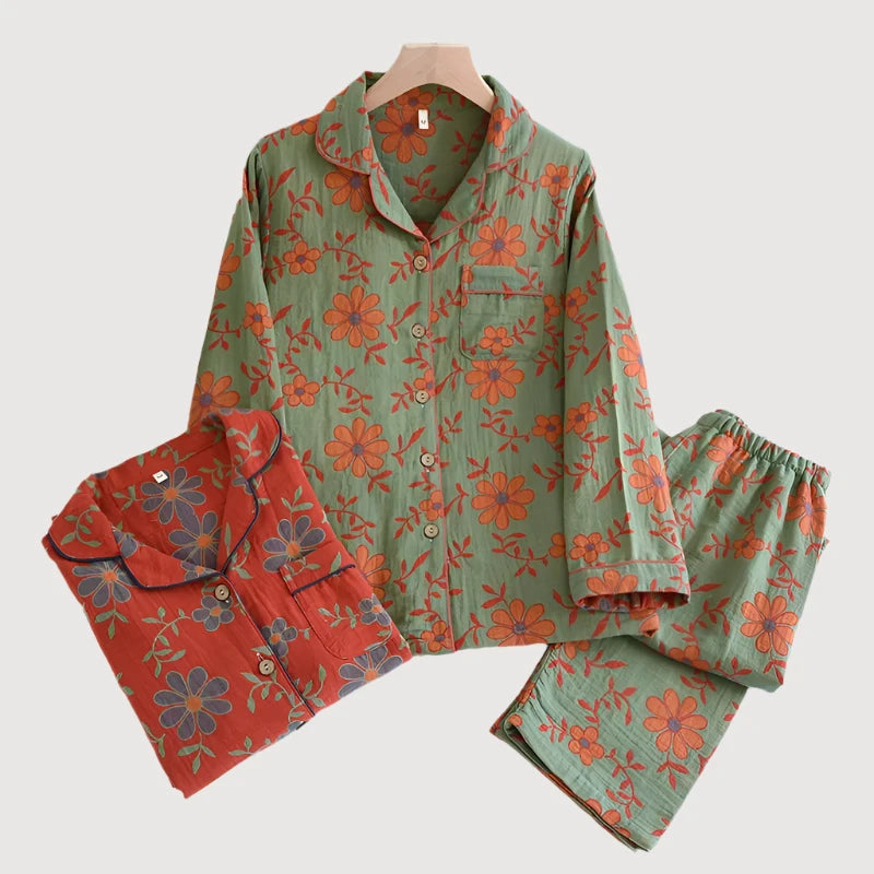 Katoenen pyjamaset met bloemenprint - Frances