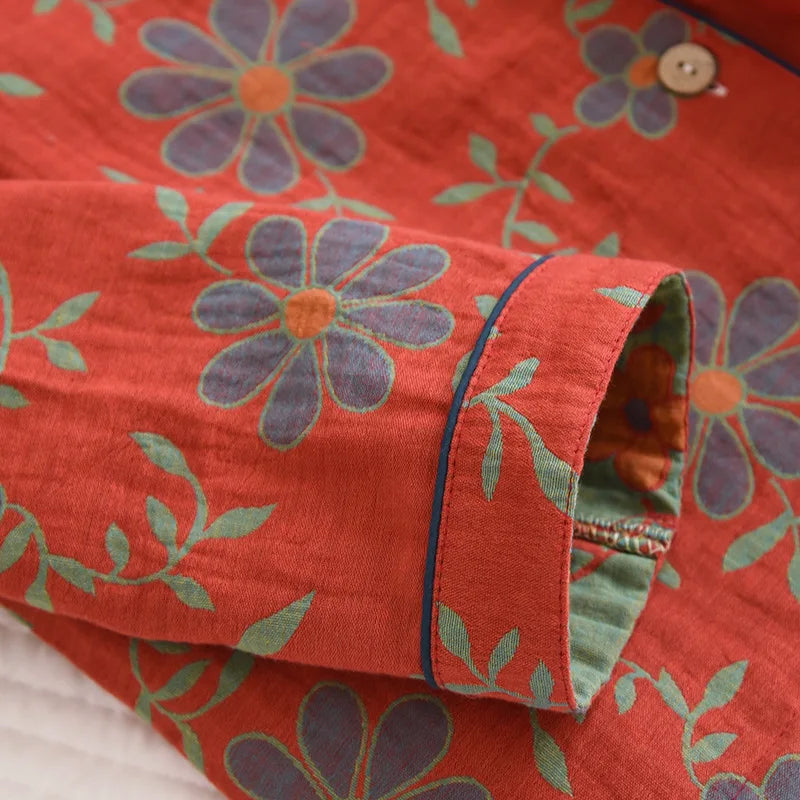 Katoenen pyjamaset met bloemenprint - Frances