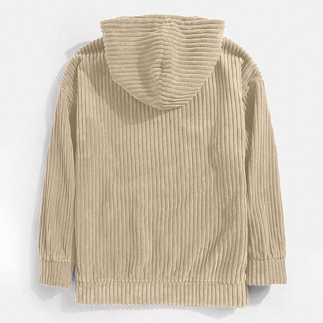 Geribde corduroy hoodie - Johan