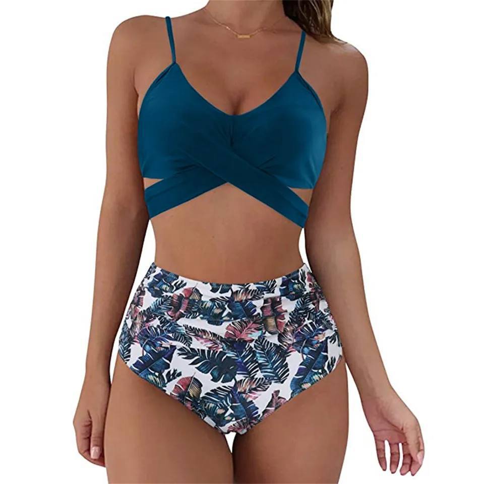 Belle - High Waisted, Kleurrijke Damesbikini