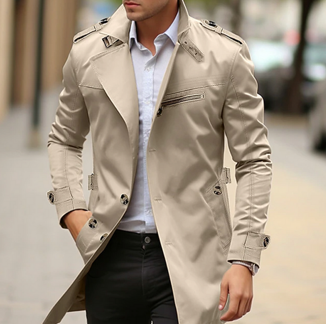 Elegante lente trenchcoat voor mannen - Geoffrey