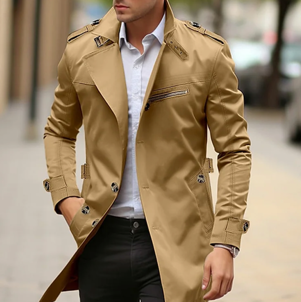 Elegante lente trenchcoat voor mannen - Geoffrey