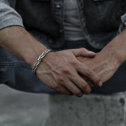 Gedraaide sterling zilveren armband - Kaleb