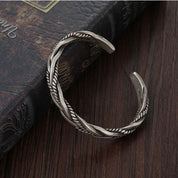 Gedraaide sterling zilveren armband - Kaleb