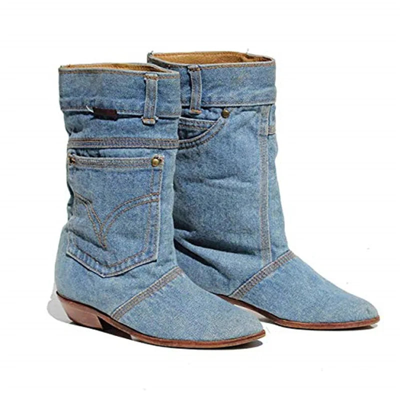 Dames Casual Denim Laarzen - Philou