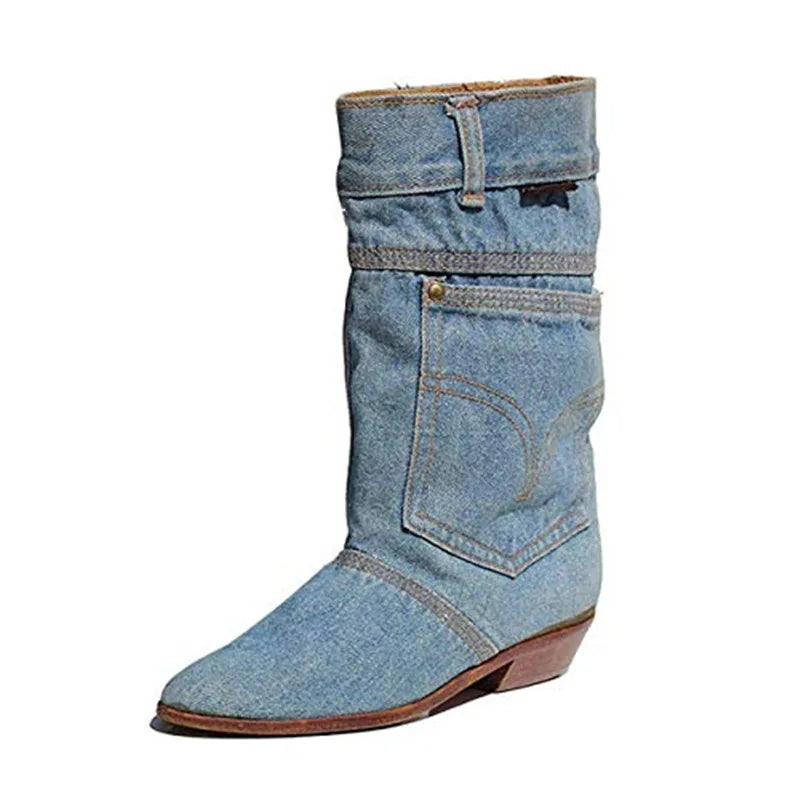 Dames Casual Denim Laarzen - Philou