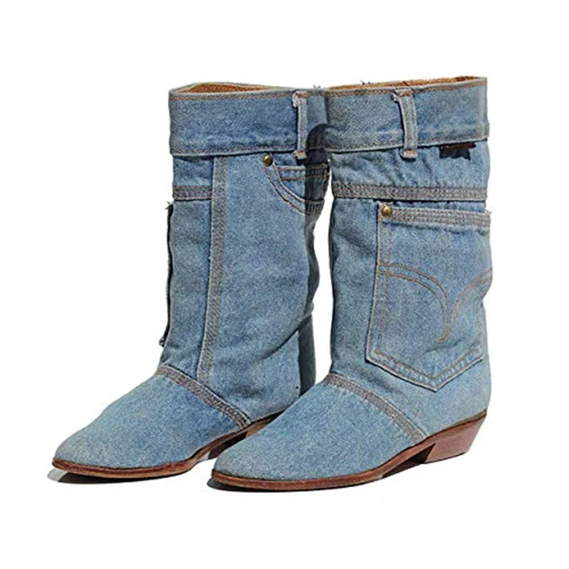 Dames Casual Denim Laarzen - Philou