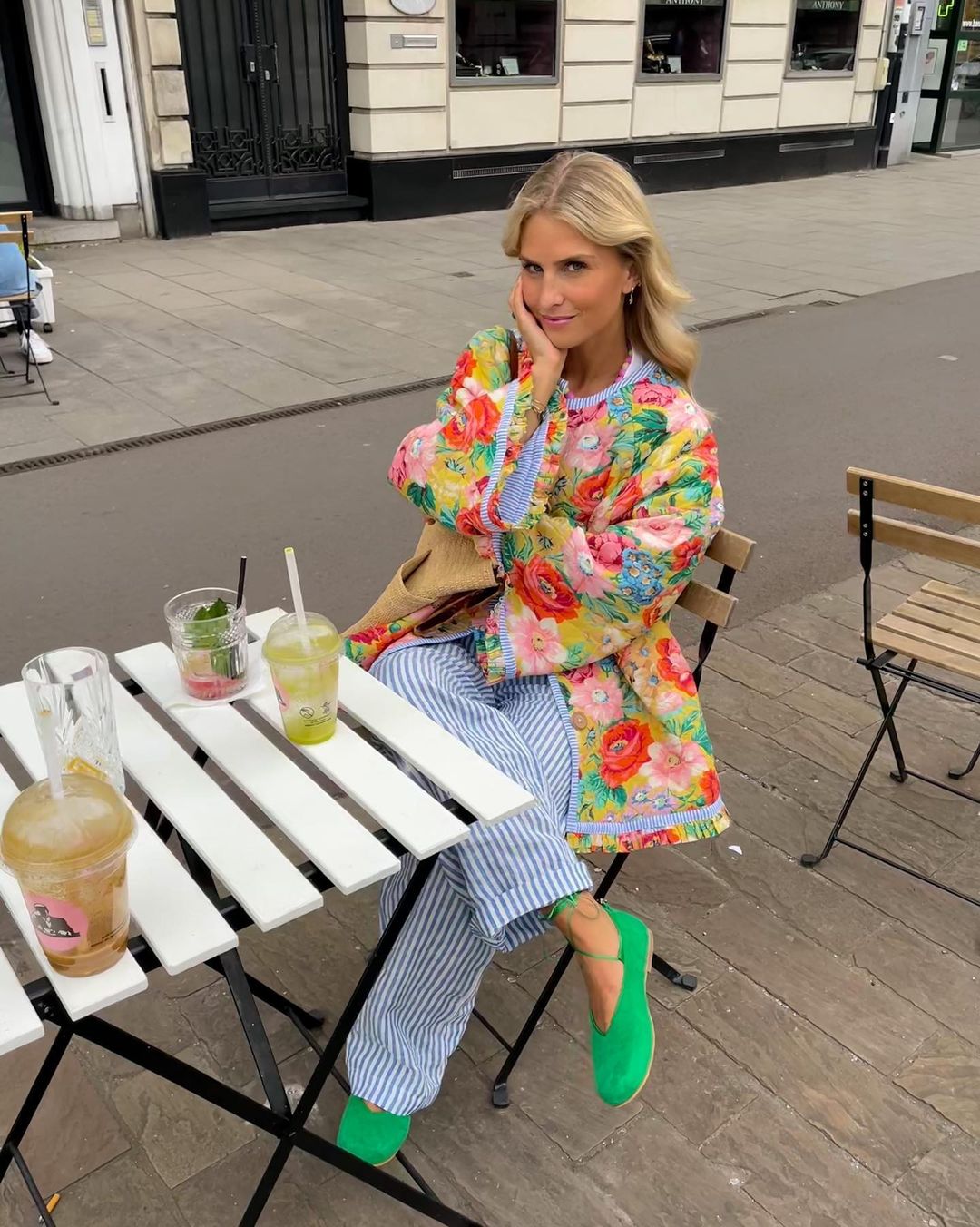 Miranda - Parka met lange mouwen en bloemenprint voor dames