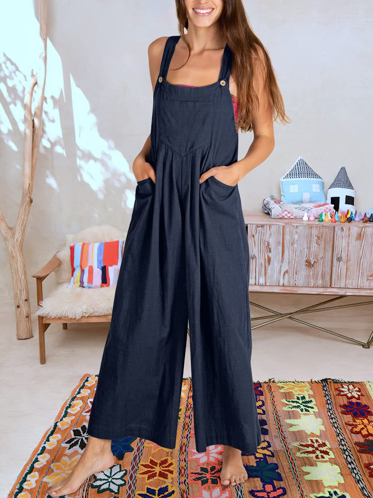 Bihara - Mouwloze jumpsuit voor dames