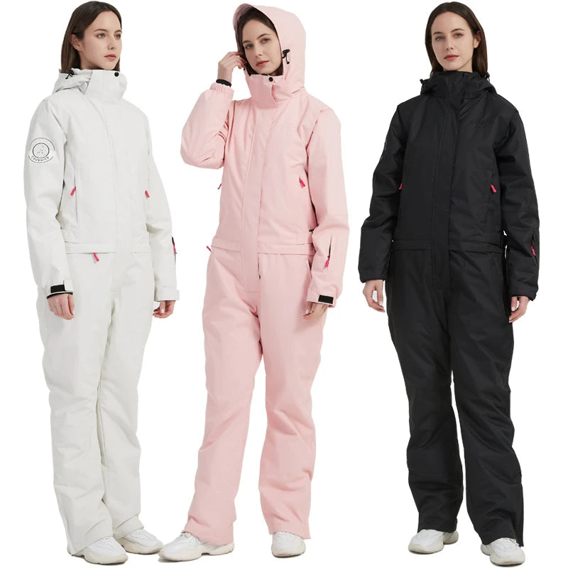 Stijlvol winter skipak met riem - Azalea