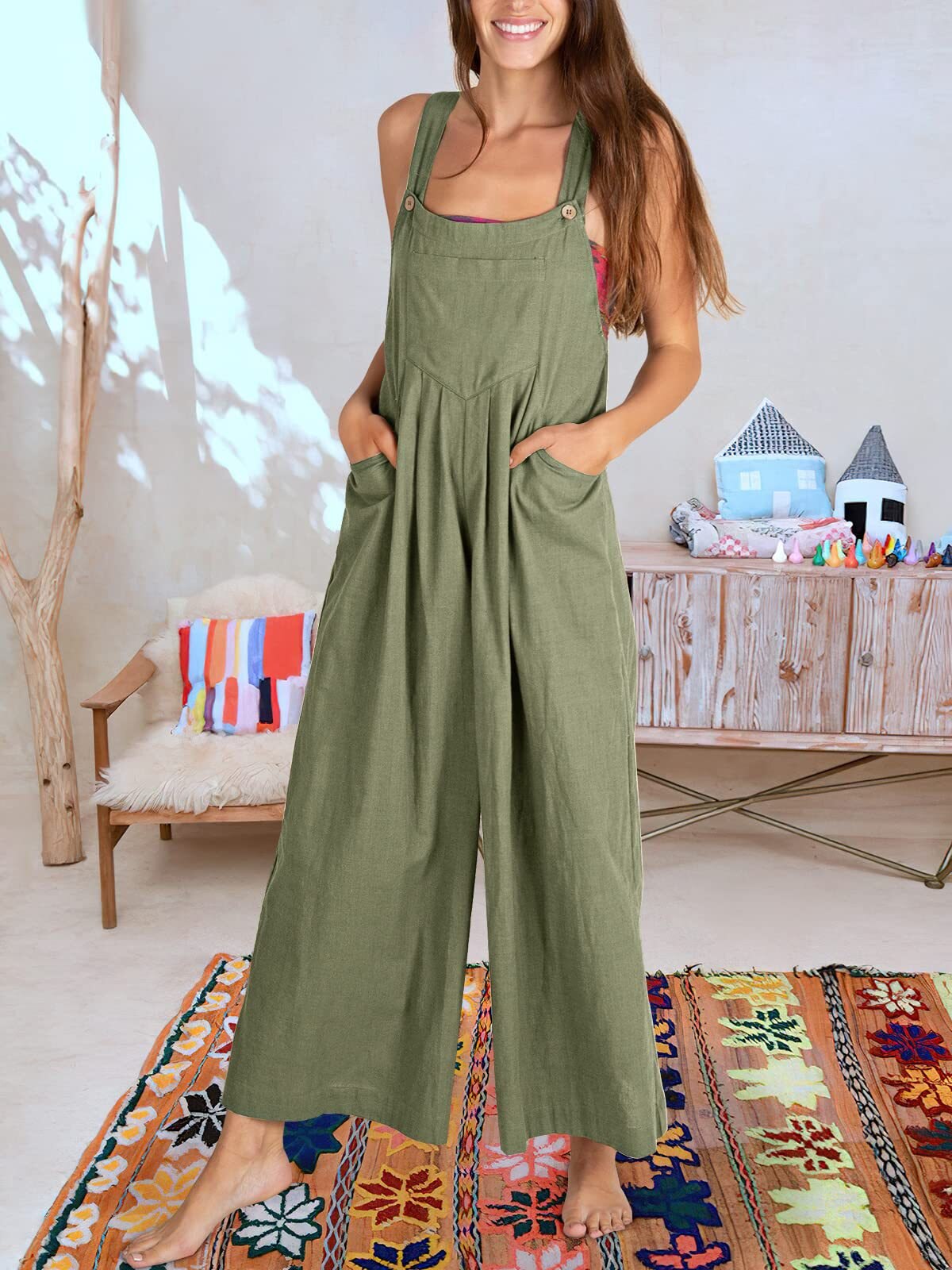 Bihara - Mouwloze jumpsuit voor dames