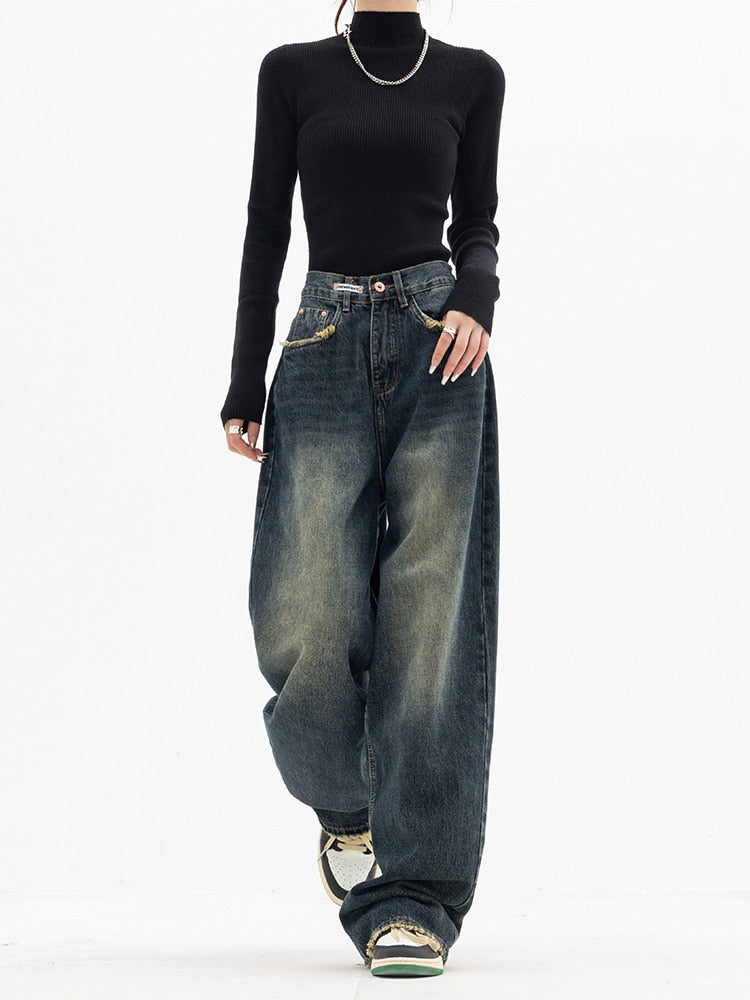 Streetwear Koreaanse Baggy Jeans Vrouwen - Lara