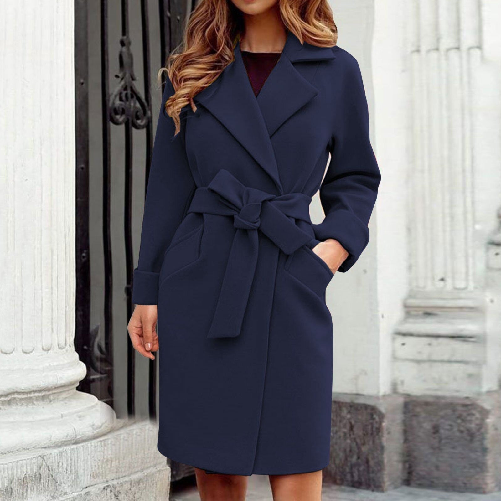 Lange elegante winter trenchcoat - Aleyna