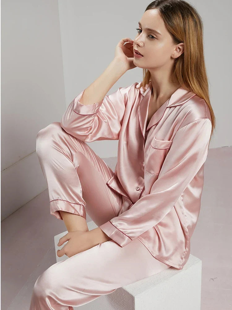 Luxe zijden pyjamaset - Madilyn