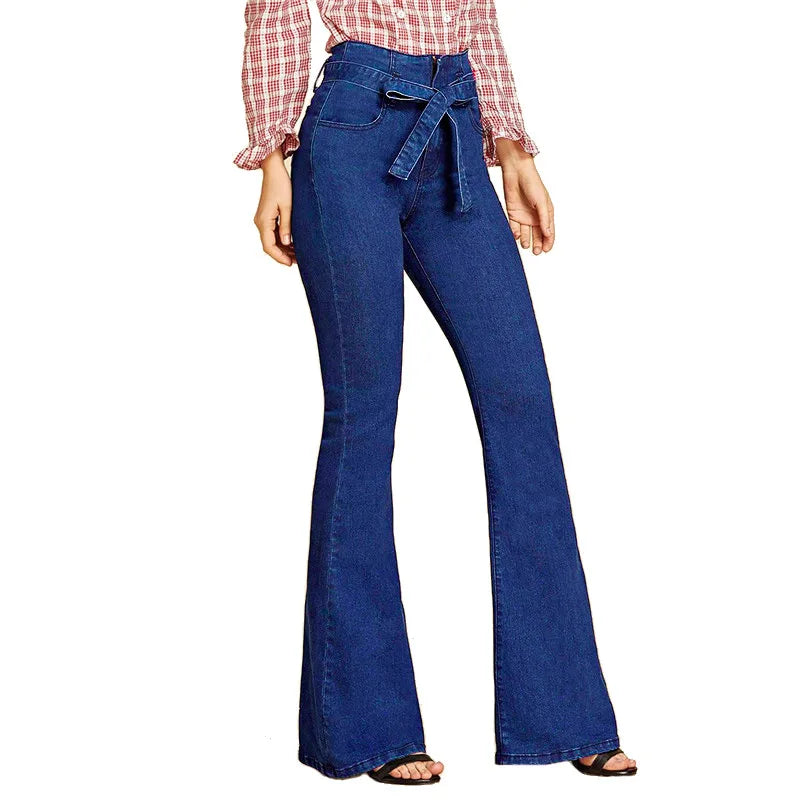 Dames Slim, stretchy Uitlopende jeans - Cyra