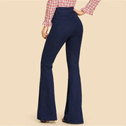 Dames Slim, stretchy Uitlopende jeans - Cyra