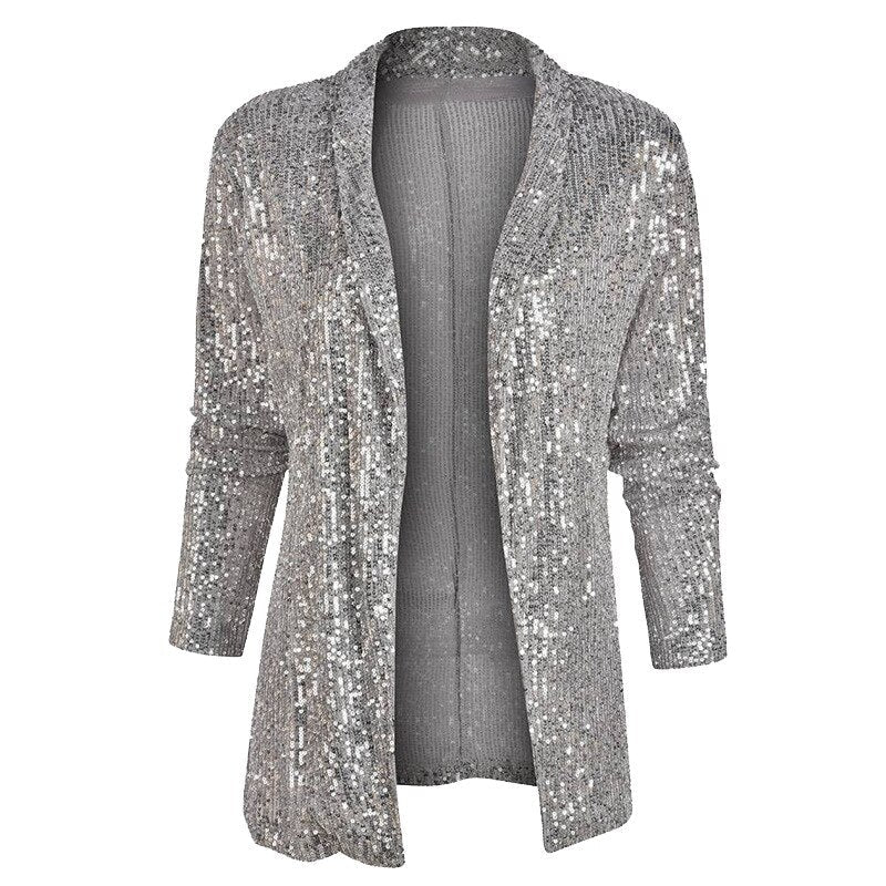 Blazer vest met glitter pailletten - Davina