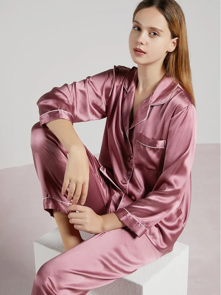 Luxe zijden pyjamaset - Madilyn