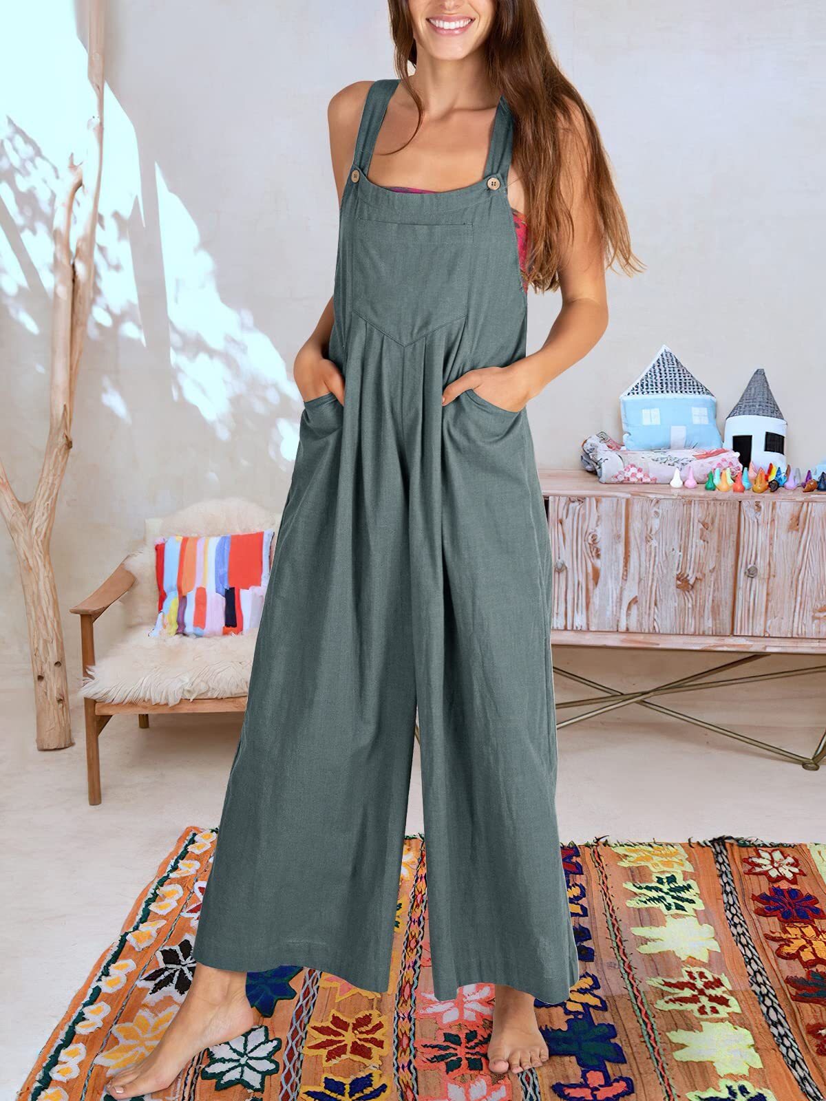 Bihara - Mouwloze jumpsuit voor dames