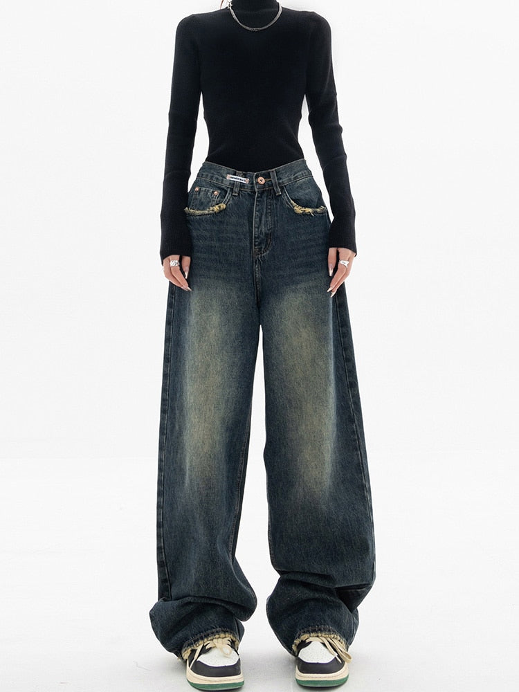 Streetwear Koreaanse Baggy Jeans Vrouwen - Lara