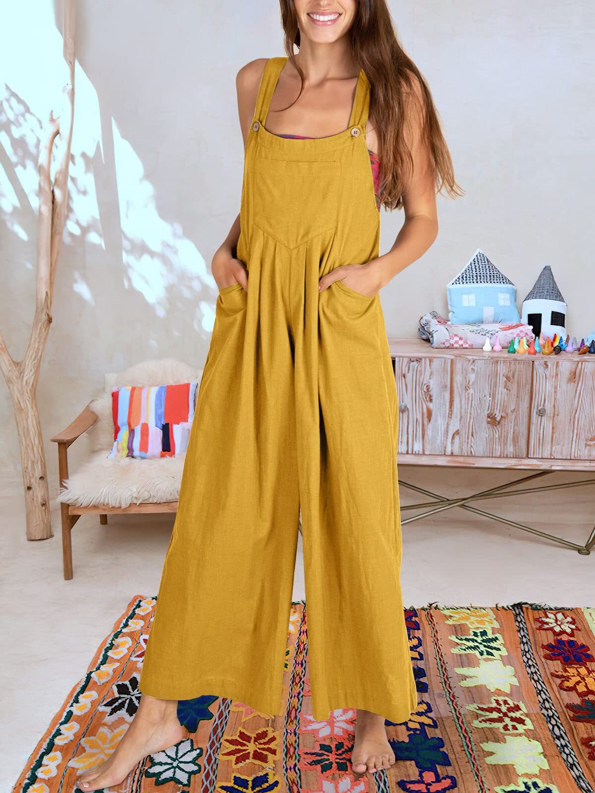 Bihara - Mouwloze jumpsuit voor dames