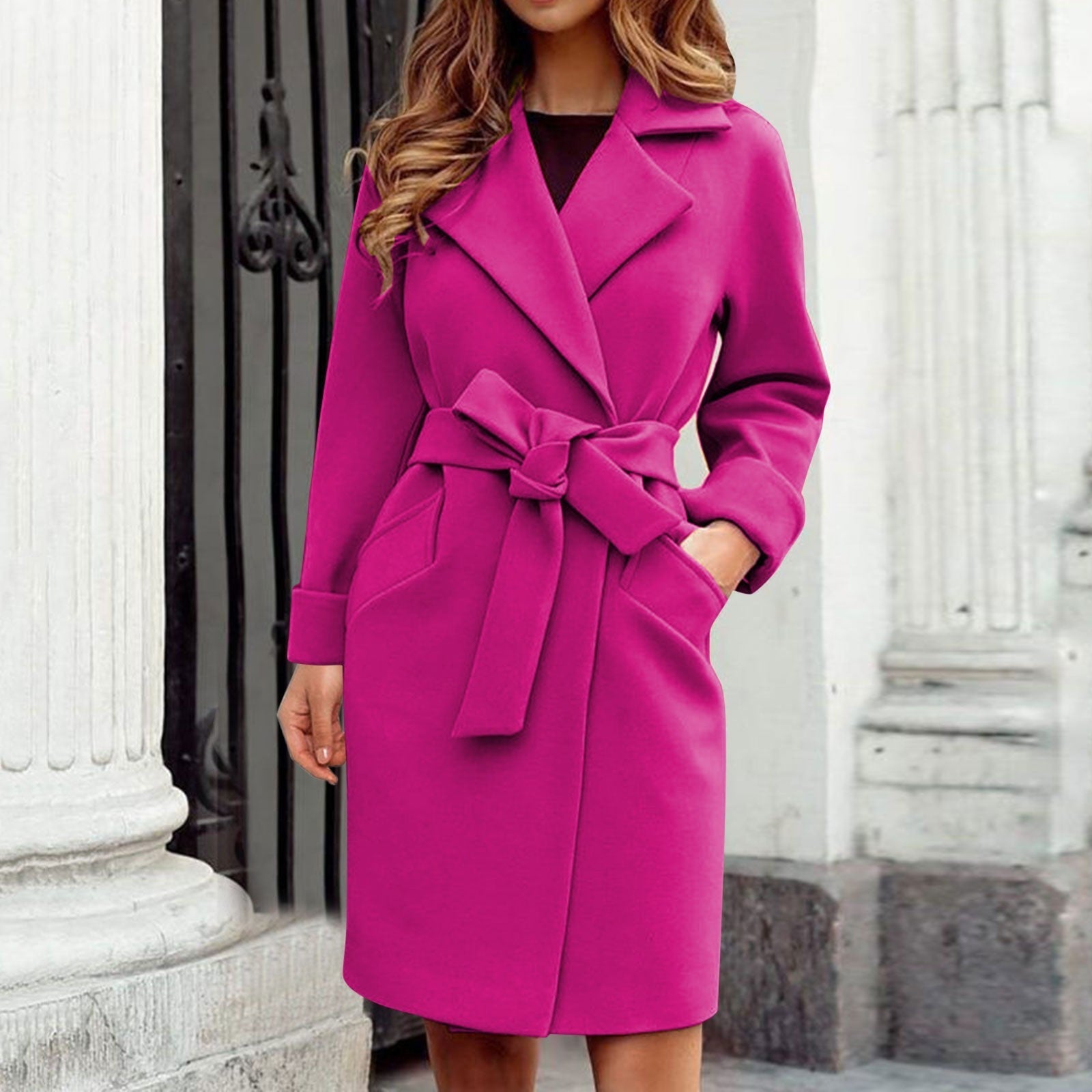 Lange elegante winter trenchcoat - Aleyna